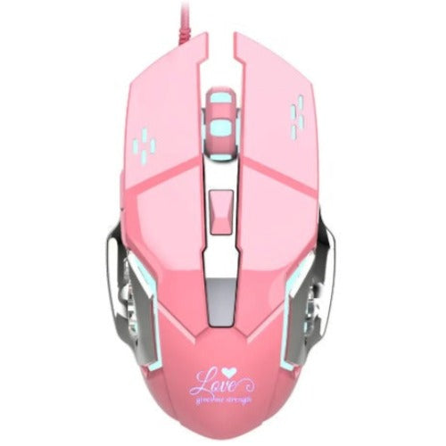 Pink Wired Gaming Mouse Geekys