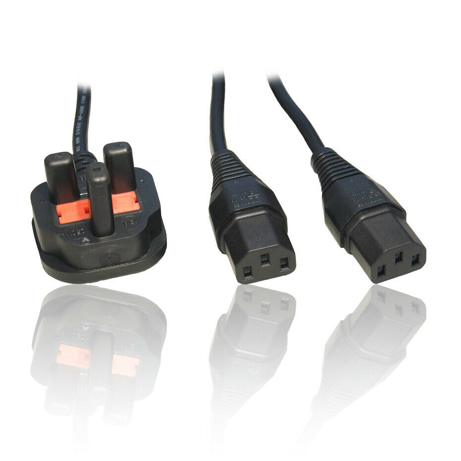 Y-Splitter Mains Kettle Plug Cable