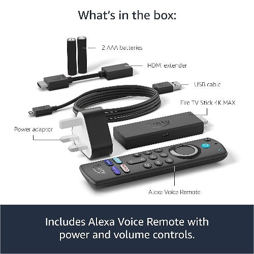 Fire TV Stick 4K Max with Alexa Voice Remote (includes TV controls)