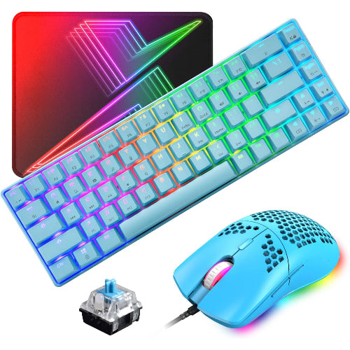 T8 Mechanical Compact RGB Backlight Gaming Keyboard & Mouse Pack