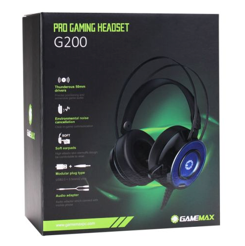 GameMax G200 7-Colour LED USB & 3.5mm Gaming Headset