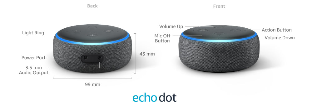 Echo Dot (3rd Gen) - Smart speaker with Alexa – Geekys
