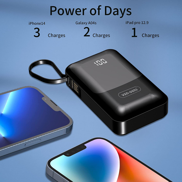 Ven-Dens 10000mAh 3 in 1 Power Bank (VD-PD013)