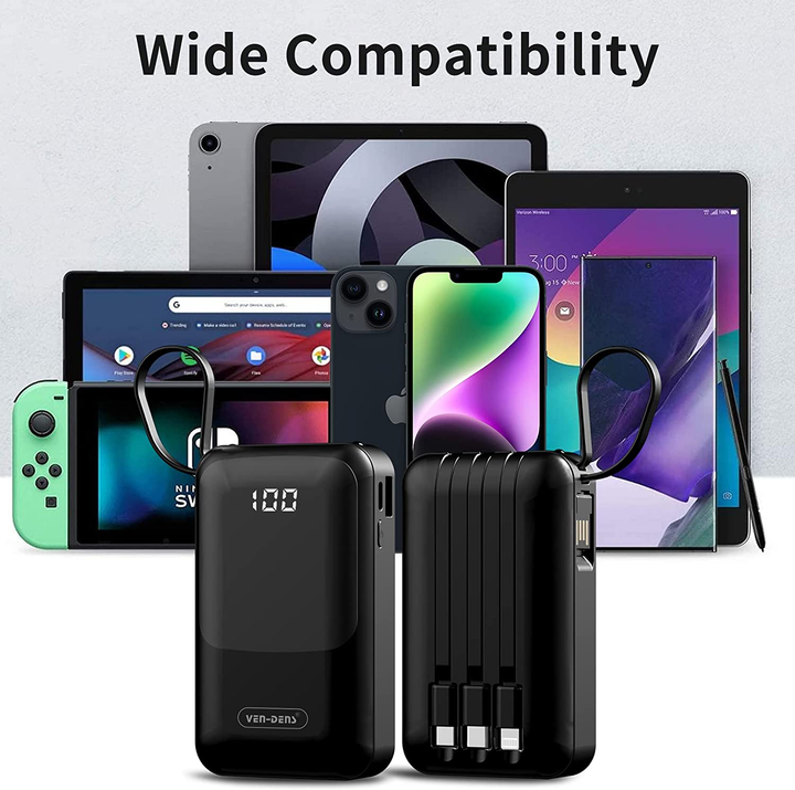 Ven-Dens 10000mAh 3 in 1 Power Bank (VD-PD013)
