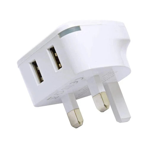 Dual USB Mains Power Plug 3.1 AMP