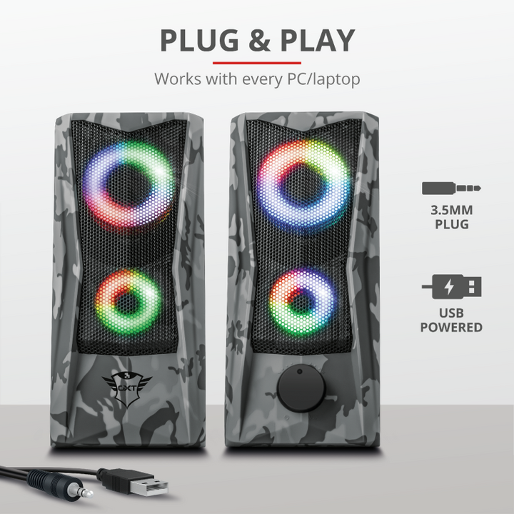 Trust GXT 606 Javv RGB-Illuminated 2.0 Speaker Set