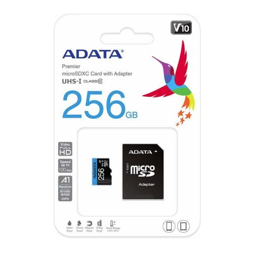 Adata 256GB Premier Micro SDXC Card with SD Adapter