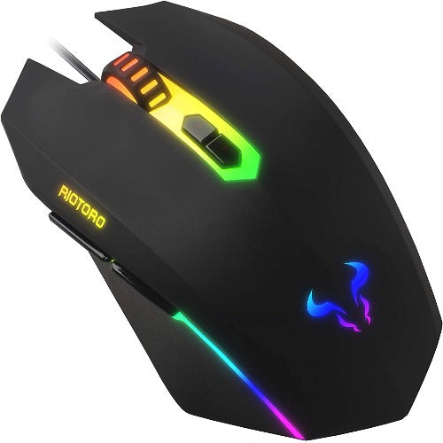 Riotoro Uruz Z5 Wired RGB Gaming Mouse, Black