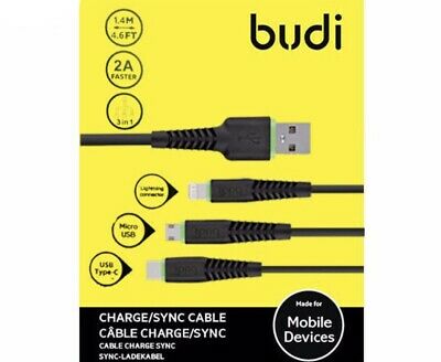 Budi 3 in 1 USB Cable