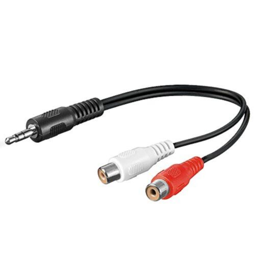 3.5mm Jack to RCA Twin Phono Cable (Female)