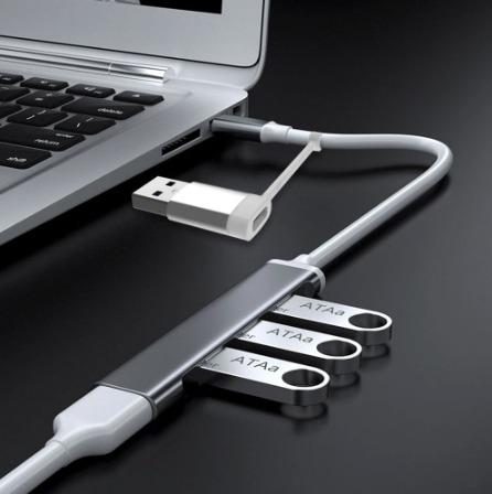 Type C + USB HUB Dock 3.0 USB 3.0 2.0 Hub 4 Ports Multi Splitter Adapter OTG