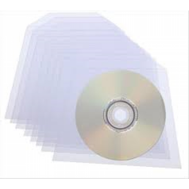 CD / DVD Plastic Sleeves 100pk
