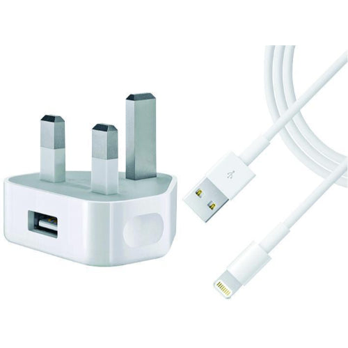 Core 2 Amp Mains + Lightning USB Cable