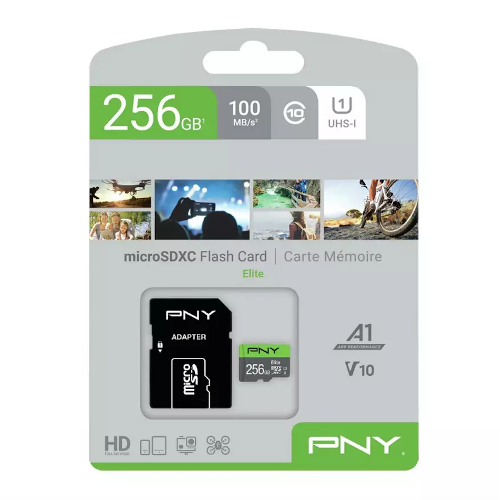 PNY 256GB Micro SD Card with SD Adapter