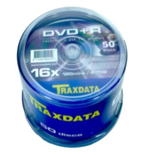 Traxdata Blank DVD+R 16x 4.7GB 50pk