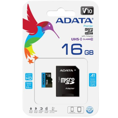 ADATA 16GB Premier Micro SD Card with SD Adapter