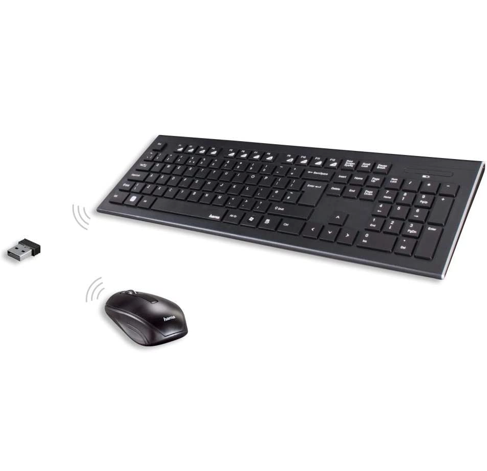 Hama Cortino Wireless Keyboard and Mouse Desktop Kit