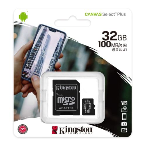 Kingston 32GB Micro SD Card with SD Adapter