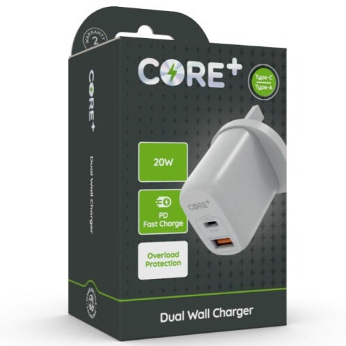 CORE+ Dual Wall Charger 20W